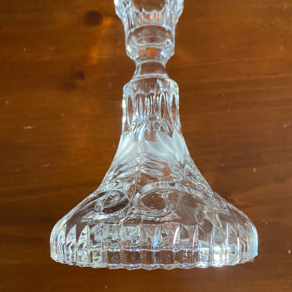5” Crystal Candlesticks with Round Base - Picture 12 of 14